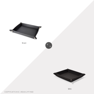Daily Find: Horchow Royce NY Catch-All Valet Tray vs. Leatherology Rectangle Valet Tray, leather tray look for less, copycatchic luxe living for less, budget home decor and design, daily finds, home trends, sales, budget travel and room redos