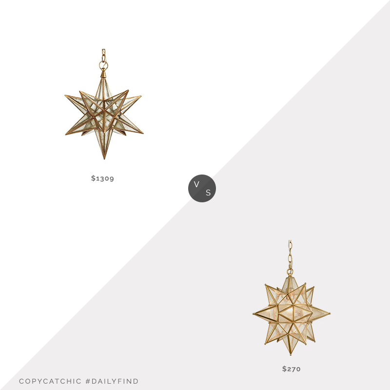 Daily Find: One Kings Lane Visual Comfort Moravian Star Pendant vs. Wayfair Canon Statement Star Pendant, moravian star light look for less, copycatchic luxe living for less, budget home decor and design, daily finds, home trends, sales, budget travel and room redos