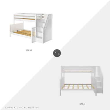 Daily Find: Maxtrix Medium Twin over Full Bunk Bed with Stairs vs. Amazon Max & Lily Twin over Full Bunk Bed with Staircase, bunk bed with stairs look for less, copycatchic luxe living for less, budget home decor and design, daily finds, home trends, sales, budget travel and room redos