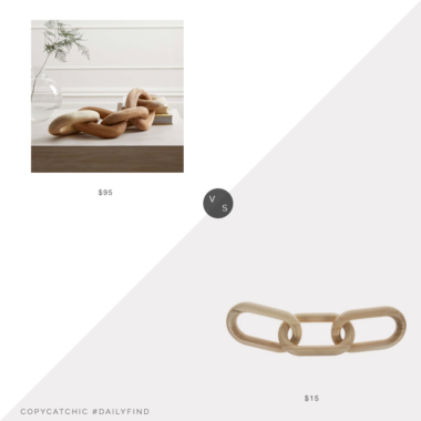 Daily Find: West Elm Wood Links Object vs. Hobby Lobby Natural Linked Wood Chain, wood chain object look for less, copycatchic luxe living for less, budget home decor and design, daily finds, home trends, sales, budget travel and room redos