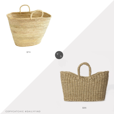 Daily Find: Annie Selke Market Basket vs. Target Tapered Oval Seagrass Braided Basket Natural, Threshold™ w/ Studio McGee, market basket look for less, copycatchic luxe living for less, budget home decor and design, daily finds, home trends, sales, budget travel and room redos