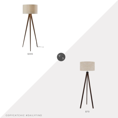 Daily Find: One Kings Lane Beckett Floor Lamp vs. Amazon LEPOWER Wood Tripod Floor Lamp, tripod floor lamp look for less, copycatchic luxe living for less, budget home decor and design, daily finds, home trends, sales, budget travel and room redos