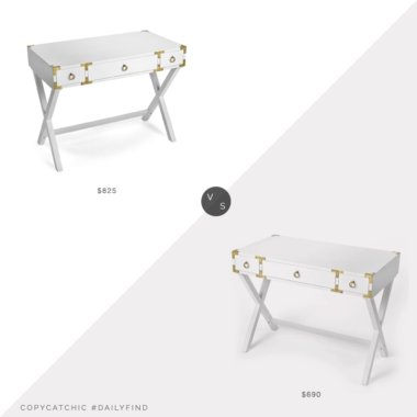 Daily Find: One Kings Lane Smyth Desk vs. Wayfair Wade Logan Mackin Desk, white campaign desk look for less, copycatchic luxe living for less, budget home decor and design, daily finds, home trends, sales, budget travel and room redos