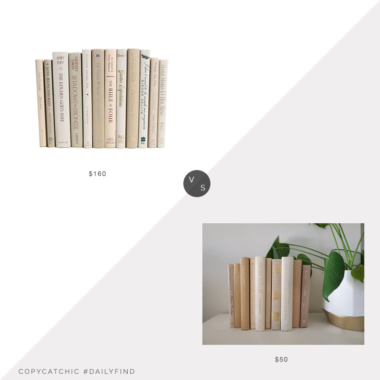 Daily Find: West Elm Modern Decorative Books vs. Etsy Set of Beige Decorative Books, OnceMoreco, decorative books look for less, copycatchic luxe living for less, budget home decor and design, daily finds, home trends, sales, budget travel and room redos