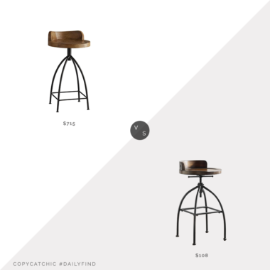 Daily Find: Kathy Kuo Arteriors Henson Swivel Counter Stool vs. Overstock Edison Adjustable Height Stool, arteriors stool look for less, copycatchic luxe living for less, budget home decor and design, daily finds, home trends, sales, budget travel and room redos