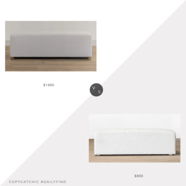 Daily Find: Shoppe Amber Interiors Topanga Bench vs. McGee and Co Bennett Bench, upholstered bench look for less, copycatchic luxe living for less, budget home decor and design, daily finds, home trends, sales, budget travel and room redos