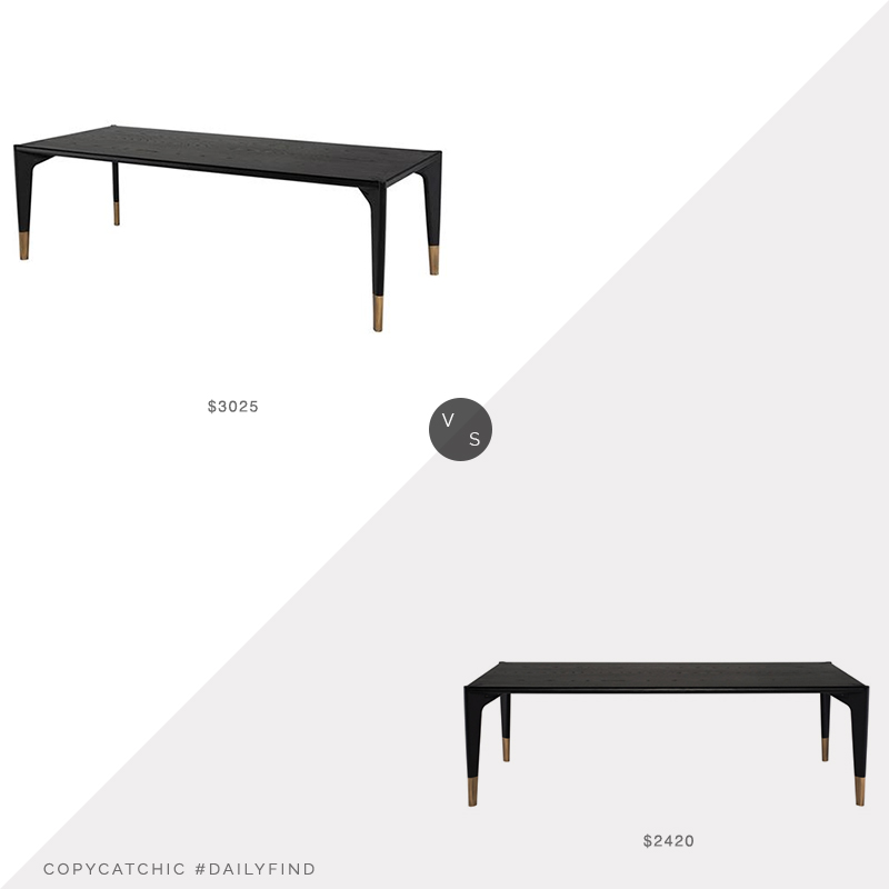 Daily Find: Kathy Kuo Home Quinn Mid Century Dining Table vs. Gracious Style Nuevo Quattro Dining Table, black dining table look for less, copycatchic luxe living for less, budget home decor and design, daily finds, home trends, sales, budget travel and room redos