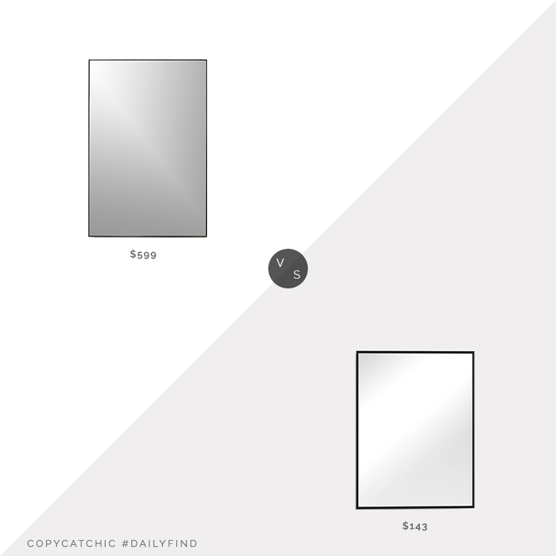 Daily Find: CB2 Cody Rectangular Matte Black Wall Mirror vs. Wayfair Savina Modern & Contemporary Mirror, black rectangular mirror look for less, copycatchic luxe living for less, budget home decor and design, daily finds, home trends, sales, budget travel and room redos