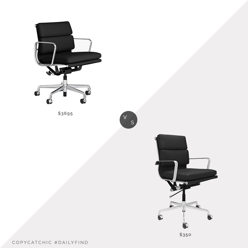 Daily Find: DWR Eames Soft Pad Chair, Management Height vs. Laura Davidson Direct SOHO Soft Pad Management Chair, eames desk chair look for less, copycatchic luxe living for less, budget home decor and design, daily finds, home trends, sales, budget travel and room redos