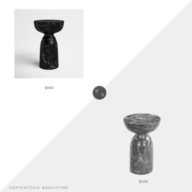 Daily Find: Joss & Main Macey Side Table vs. Houzz Rue Black Marble Side Table, black marble side table look for less, copycatchic luxe living for less, budget home decor and design, daily finds, home trends, sales, budget travel and room redos