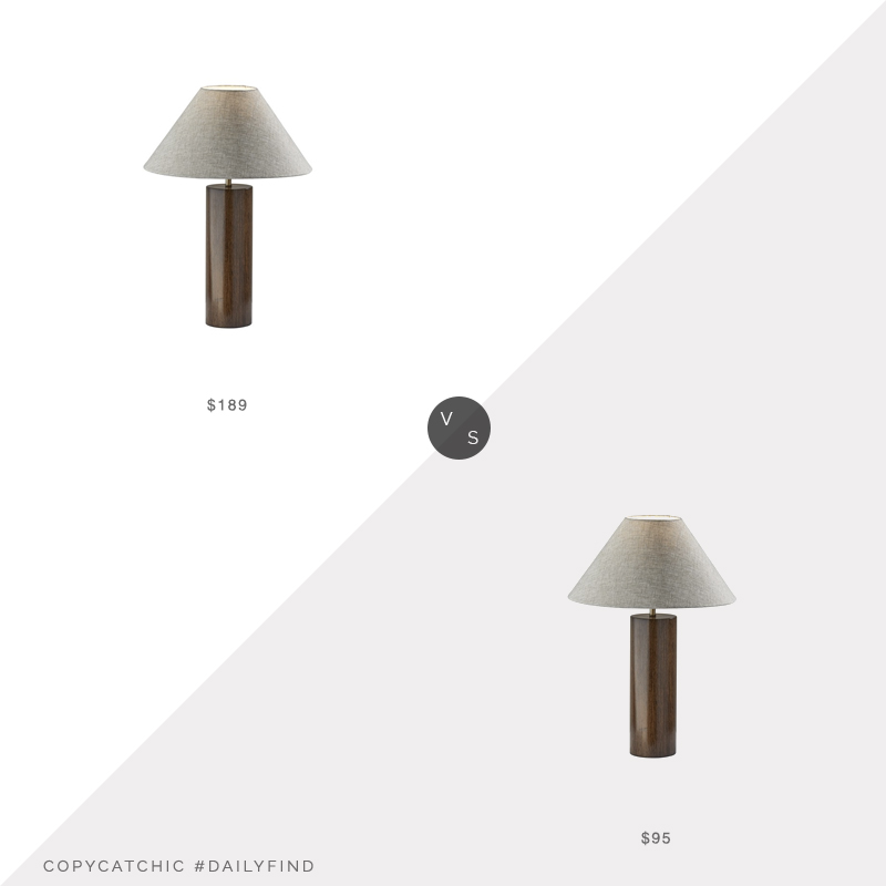Daily Find: West Elm Modern Wood Table Lamp vs. Walmart Adesso Martin Table Lamp, wood table lamp look for less, copycatchic luxe living for less, budget home decor and design, daily finds, home trends, sales, budget travel and room redos