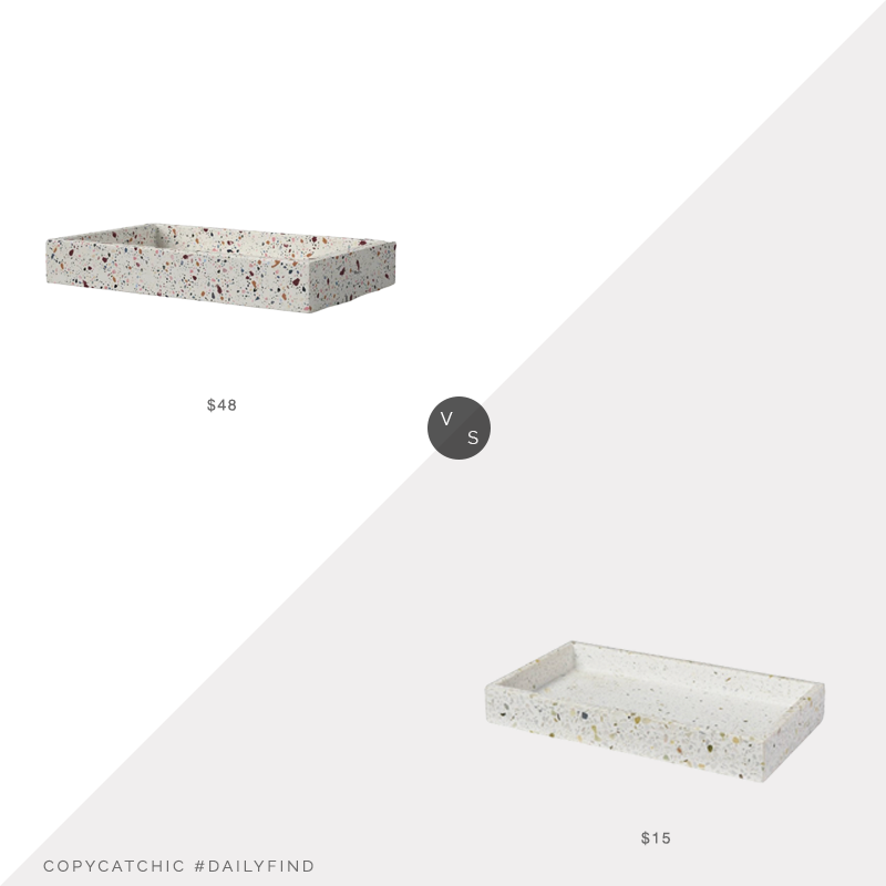 Daily Find: All Modern Maggie Ivory Terrazzo Decorative Tray vs. Target Threshold Terrazzo Bathroom Tray, terrazzo tray look for less, copycatchic luxe living for less, budget home decor and design, daily finds, home trends, sales, budget travel and room redos