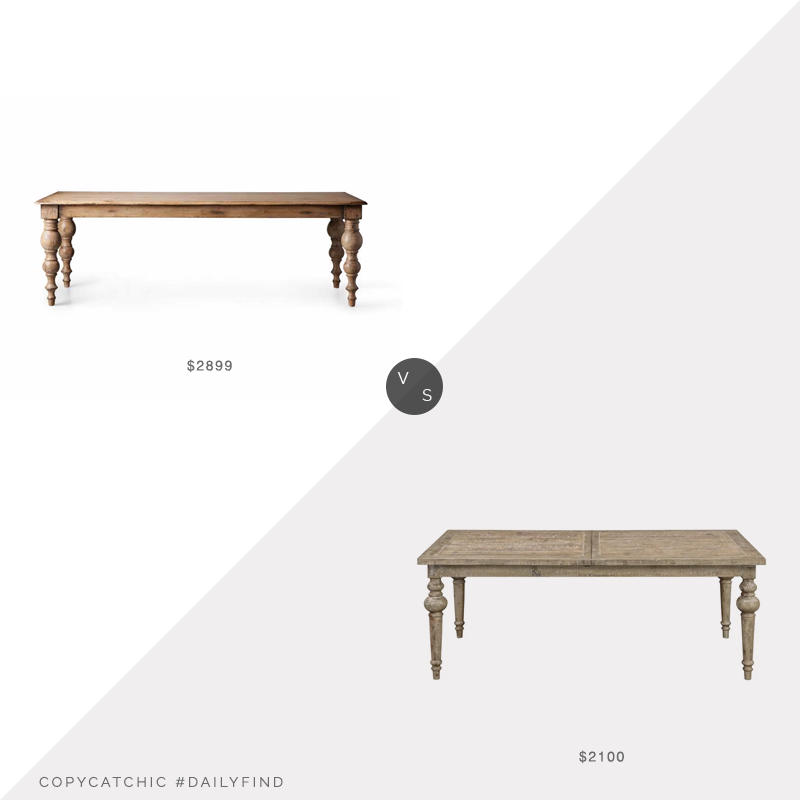 Daily Find: Arhaus Francis Dining Table vs. Wayfair Three Posts™ Clintwood Solid Wood Dining Table, farmhouse table look for less, copycatchic luxe living for less, budget home decor and design, daily finds, home trends, sales, budget travel and room redos
