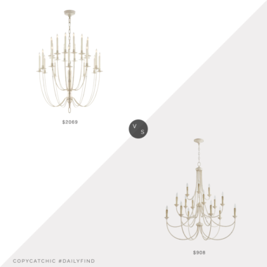 Daily Find: Visual Comfort Erika Two-Tier Chandelier vs. Amazon Brooks 15-Light Chandelier, white chandelier look for less, copycatchic luxe living for less, budget home decor and design, daily finds, home trends, sales, budget travel and room redos