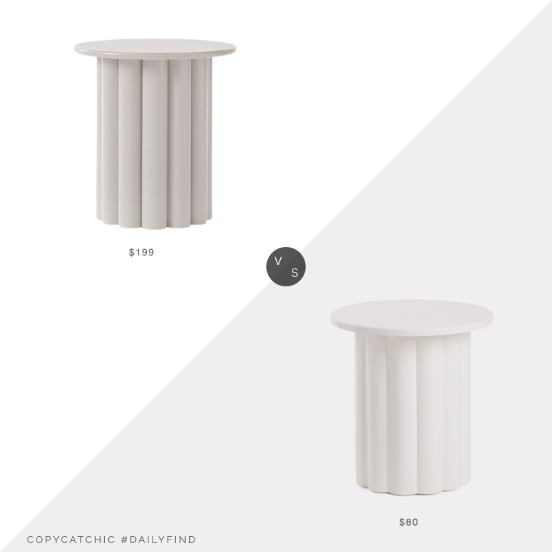 Daily Find: West Elm Hera Side Table vs. TJ Maxx Lacquer Column Table, column side table look for less, copycatchic luxe living for less, budget home decor and design, daily finds, home trends, sales, budget travel and room redos