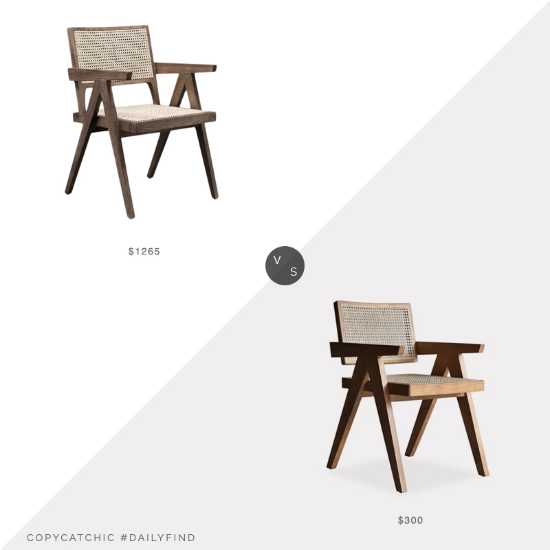 Daily Find: Chairish Vesta Maximilian Chair vs. Homary Archic Walnut Chair, cane chair look for less, copycatchic luxe living for less, budget home decor and design, daily finds, home trends, sales, budget travel and room redos