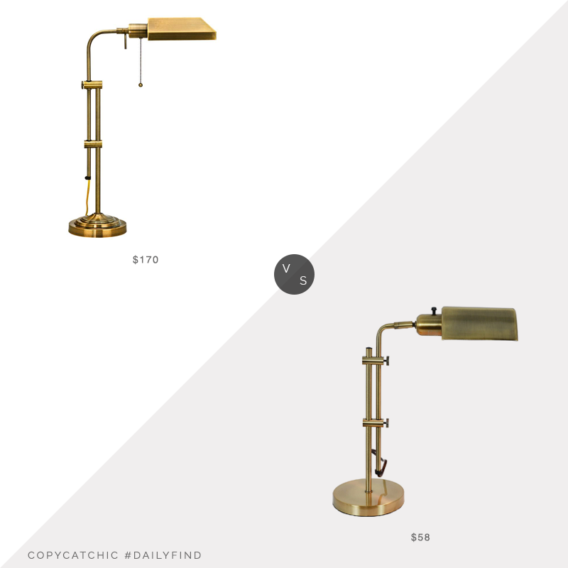 Daily Find: Lamps Plus Antique Brass Pharmacy Lamp vs. Amazon Decor Therapy Pharmacy Zadar Brass Lamp, brass pharmacy lamp look for less, copycatchic luxe living for less, budget home decor and design, daily finds, home trends, sales, budget travel and room redos