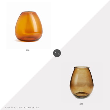 Daily Find: Rejuvenation Audrey Wide Mouth Amber Glass Vase vs. Target Amber Glass Vase Threshold Designed with Studio McGee, amber vase look for less, copycatchic luxe living for less, budget home decor and design, daily finds, home trends, sales, budget travel and room redos