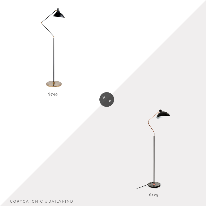 Daily Find: Circa Lighting Visual Comfort Charlton Floor Lamp vs. Article Leap Black Floor Lamp, modern floor lamp look for less, copycatchic luxe living for less, budget home decor and design, daily finds, home trends, sales, budget travel and room redos
