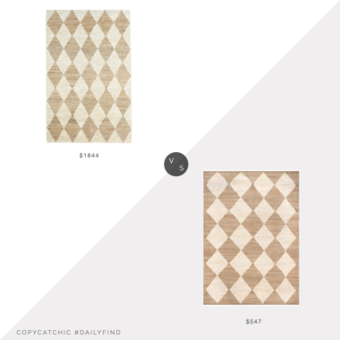 Daily Find: Annie Selke Harwich Natural Woven Jute Rug vs. ﻿RugsUSA Hazle Jute Checkerboard Area Rug, jute checkerboard rug look for less, copycatchic luxe living for less, budget home decor and design, daily finds, home trends, sales, budget travel and room redos