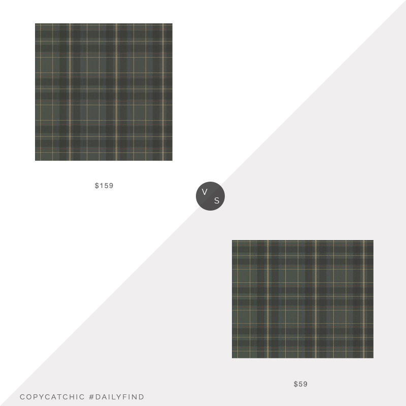 Daily Find: Wayfair Gracie Oaks Plaid Wallpaper vs. Home Depot Beacon House Plaid Wallpaper, plaid wallpaper look for less, copycatchic luxe living for less, budget home decor and design, daily finds, home trends, sales, budget travel and room redos