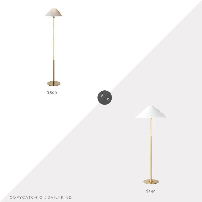 Daily Find: Lumens Hackney Floor Lamp vs. Target Floor Lamp - Threshold™ designed with Studio McGee, brass floor lamp coolie shade look for less, copycatchic luxe living for less, budget home decor and design, daily finds, home trends, sales, budget travel and room redos