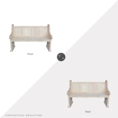 Daily Find: Perigold International Concepts Sanctuary Bench vs. Home Depot International Concepts Sanctuary Bench, pew bench look for less, copycatchic luxe living for less, budget home decor and design, daily finds, home trends, sales, budget travel and room redos
