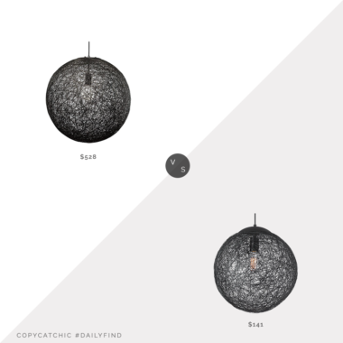 Daily Find: Burke Decor String 20 Pendant vs. Build.com Dainolite Payton 16" Wide Pendant, black string pendant look for less, copycatchic luxe living for less, budget home decor and design, daily finds, home trends, sales, budget travel and room redos