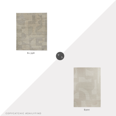 Daily Find: Lulu & Georgia Fia Rug vs. World Market Nomad Undyed Abstract Tufted Wool Area Rug, gray geometric rug look for less, copycatchic luxe living for less, budget home decor and design, daily finds, home trends, sales, budget travel and room redos