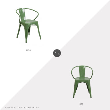 Daily Find: Belk Flash Furniture Metal Chair vs. Target Flash Furniture Metal Chair, green metal chair look for less, copycatchic luxe living for less, budget home decor and design, daily finds, home trends, sales, budget travel and room redos