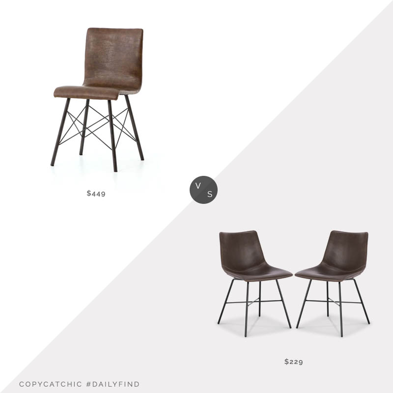 Daily Find: France & Son Diaw Dining Chair vs. Poly & Bark Set of 2 Paxton Dining Chairs, leather dining chair look for less, copycatchic luxe living for less, budget home decor and design, daily finds, home trends, sales, budget travel and room redos
