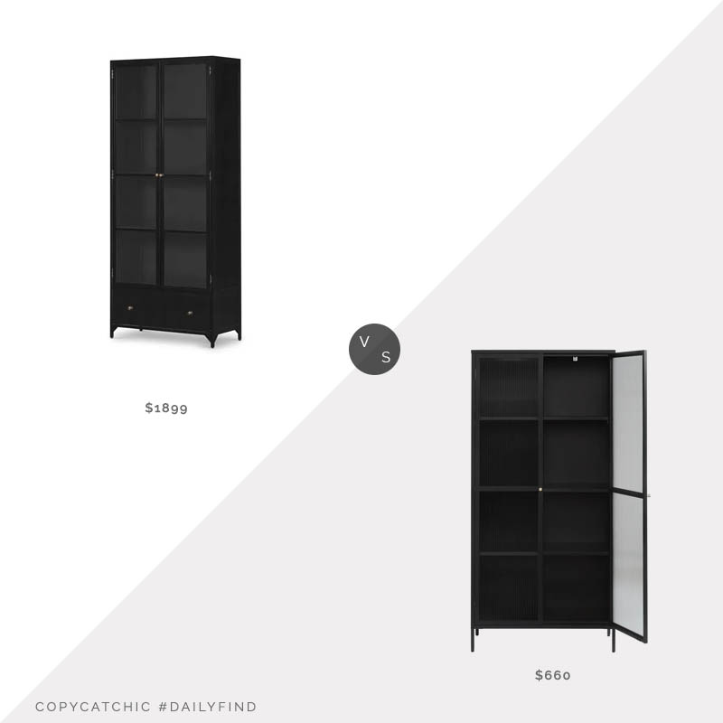 Daily Find: Scout & Nimble Shadow Box Cabinet vs. All Modern Arnika Dining Cabinet, black cabinet look for less, copycatchic luxe living for less, budget home decor and design, daily finds, home trends, sales, budget travel and room redos