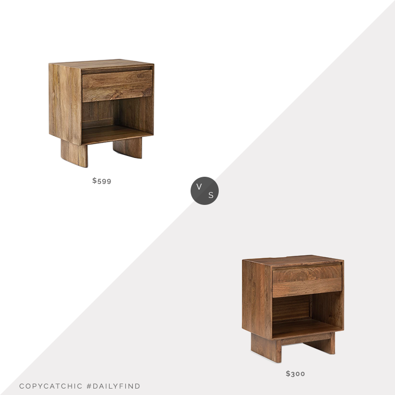 Daily Find: West Elm Anton Solid Wood Nightstand vs. Ashley Isanti Nightstand, modern wood nightstand look for less, copycatchic luxe living for less, budget home decor and design, daily finds, home trends, sales, budget travel and room redos