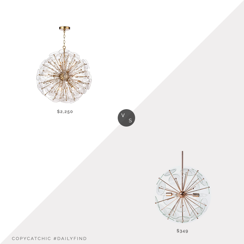 Daily Find: Lamps.com Regina Andrew Poppy Chandelier vs. Z Gallerie Lola Chandelier, glass disc chandelier look for less, copycatchic luxe living for less, budget home decor and design, daily finds, home trends, sales, budget travel and room redos
