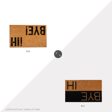 Daily Find: Michael's Hi! Bye! Doormat vs. Kirkland's Hi and Bye Two-Toned Doormat, hi bye doormat look for less, copycatchic luxe living for less, budget home decor and design, daily finds, home trends, sales, budget travel and room redos