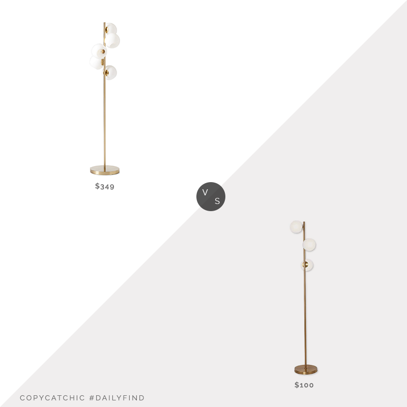 Daily Find: West Elm Staggered Glass 5-Light Floor Lamp vs. Amazon YHTlaeh Floor Lamp Modern 3 Globe, multi globe floor lamp look for less, copycatchic luxe living for less, budget home decor and design, daily finds, home trends, sales, budget travel and room redos
