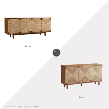 Daily Find: Kathy Kuo Home Noir Brook Seagrass Console vs. World Market Cortez Woven Seagrass Buffet, seagrass console look for less, copycatchic luxe living for less, budget home decor and design, daily finds, home trends, sales, budget travel and room redos