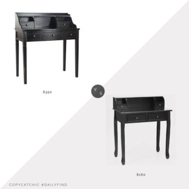 Daily Find: Wayfair Beachcrest Home Paignt Desk vs. Amazon Giantex Writing Desk, black writing desk look for less, copycatchic luxe living for less, budget home decor and design, daily finds, home trends, sales, budget travel and room redos