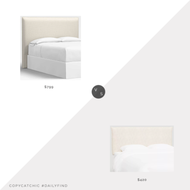 Daily Find: Crate & Barrel Arvada Upholstered Queen Headboard vs. Target Larkmont French Seam Headboard - Threshold™ designed with Studio McGee, french seam headboard look for less, copycatchic luxe living for less, budget home decor and design, daily finds, home trends, sales, budget travel and room redos
