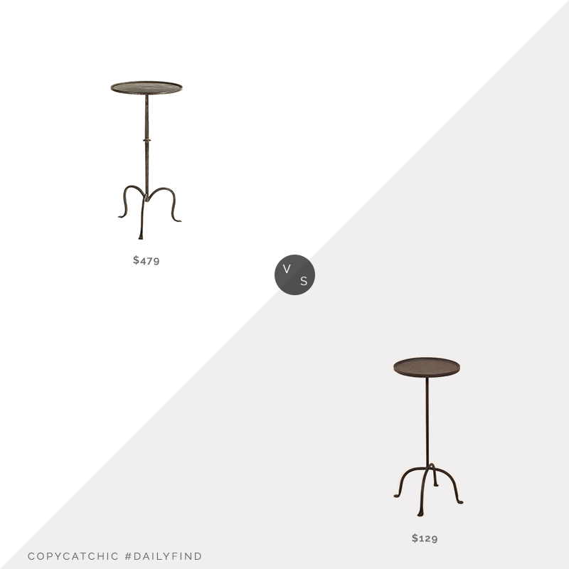 Daily Find: Visual Comfort Hand-Forged Martini Table vs. Zara Home Antique Finish Metal Table, metal martini table look for less, copycatchic luxe living for less, budget home decor and design, daily finds, home trends, sales, budget travel and room redos