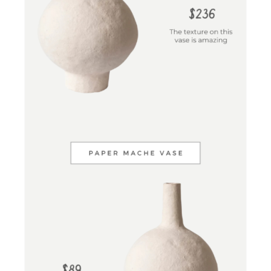 Look for Less: Paper Mache vase, Julie and Dev Handmade Paper Mache Vase vs Houzz Handmade Paper Mache Vase, daily find, dupe, copycatchic luxe living for less, budget home decor and design, daily dupes, home trends, sales, budget travel and room inspiration