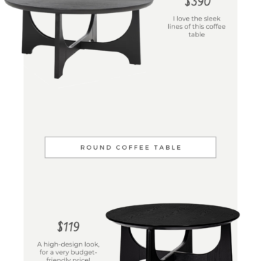 Look for Less: Allmodern Zade Coffee Table vs Amazon Modern Design Round Coffee Table