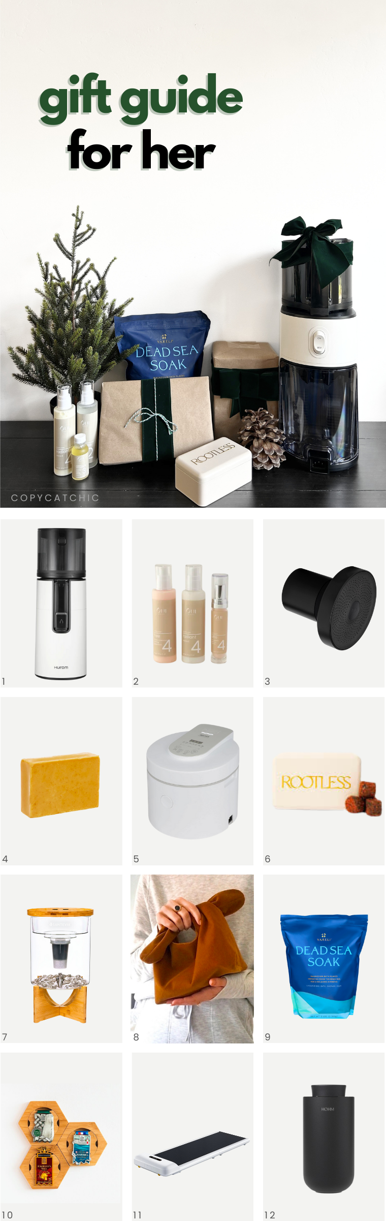 Holiday Gifts for her | Copy Cat Chic favorites for 2023 chic, minimalist, modern, gorgeous curated gift ideas for all of the deserving women in your life this holiday season! | Luxe living for less