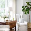 Copycatchic design dilemma a coastal kid-friendly sitting room for Coby O'Sullivan for under $4500 luxe living for less budget home decor and design